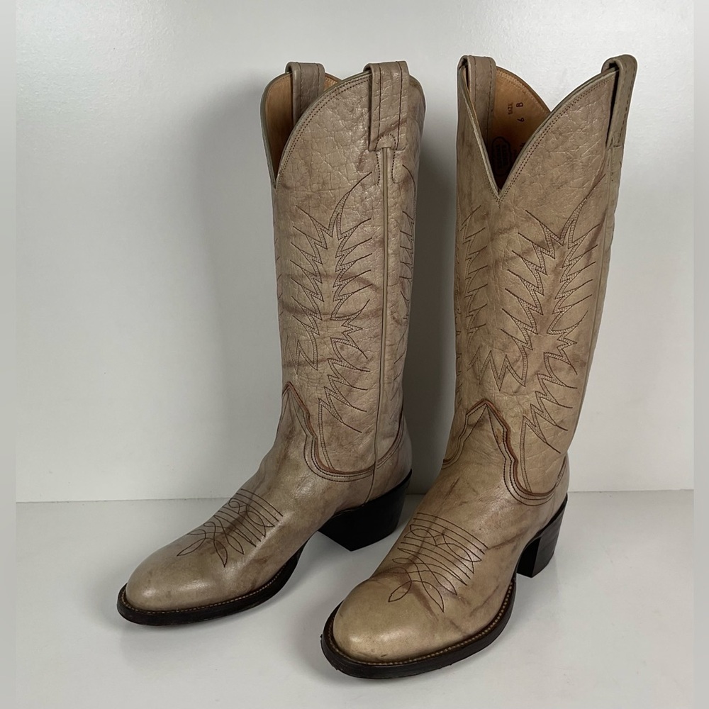 Vintage Nocona Cowgirl Boots | Marbled Grey | Men’s 6 | Women’s 7